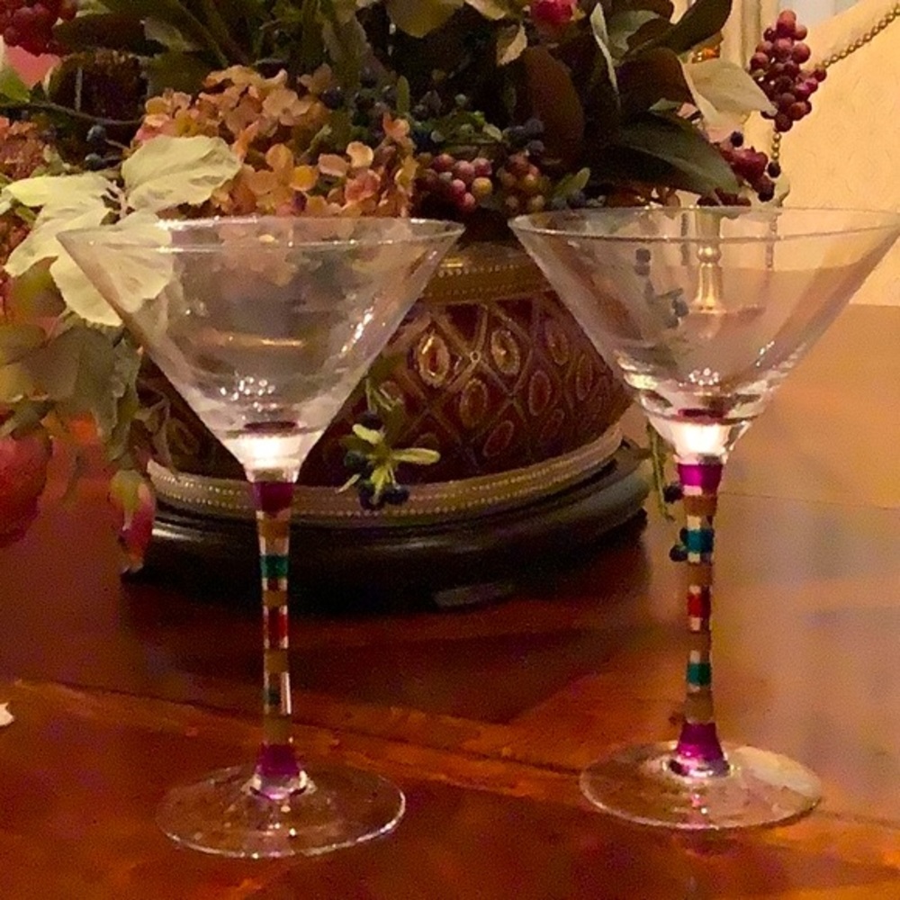 2 Martini Glasses